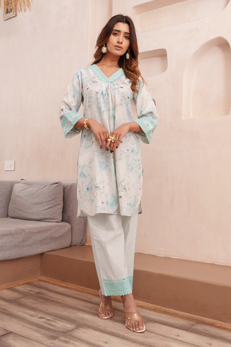 Cotton Floral Printed Co-ord Set for Women 