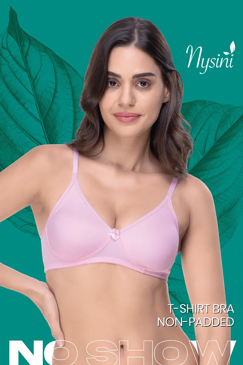 Nysini Cotton Solid Non- Padded T-Shirt Bra for Women