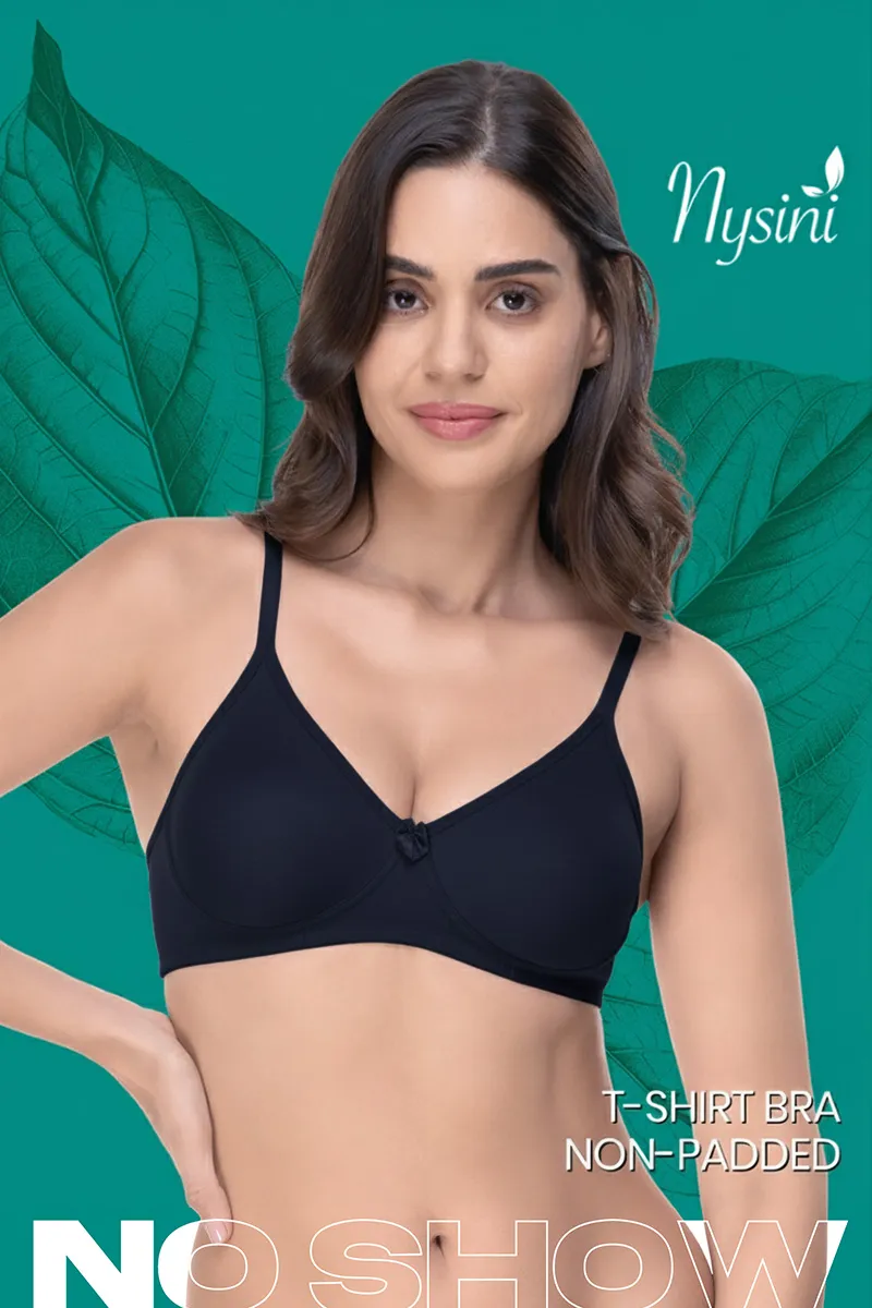 Nysini Cotton Solid Non- Padded T-Shirt Bra for Women