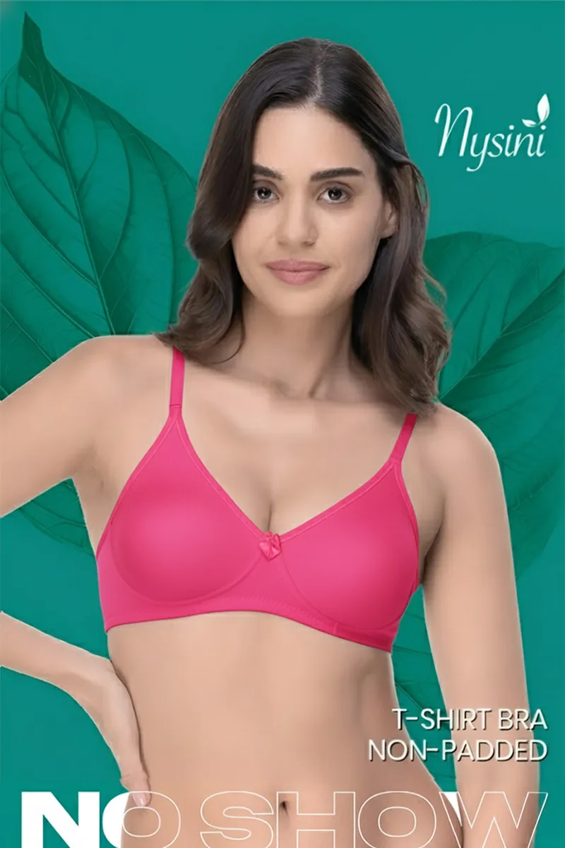 Nysini Cotton Solid Non- Padded T-Shirt Bra for WomenCLW00384MAG30C