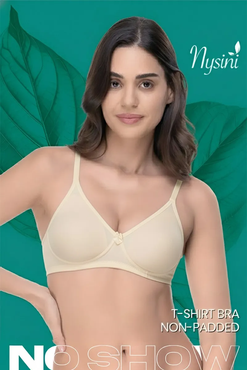 Nysini Cotton Solid Non- Padded T-Shirt Bra for Women