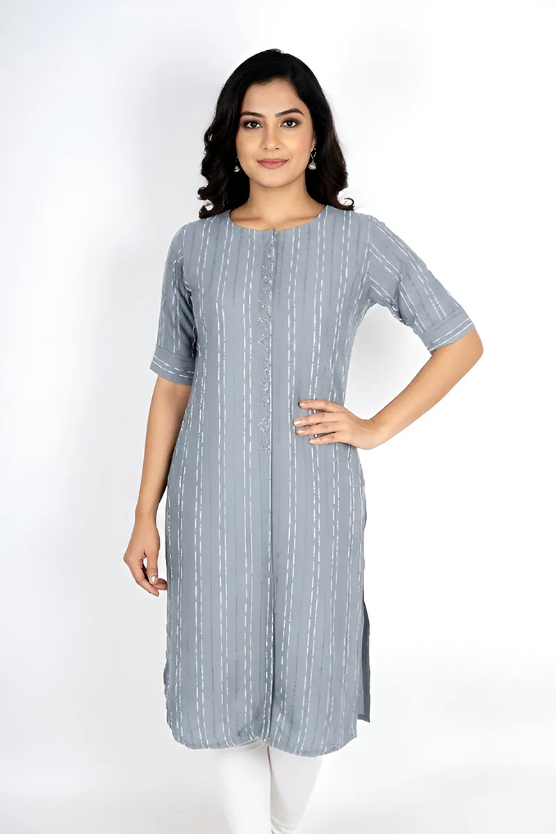 Cotton Printed Kurti for Women CLW00400GRE2L