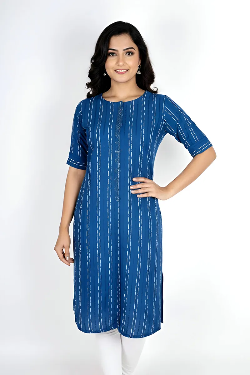 Cotton Printed Kurti for Women CLW00400TEAXL