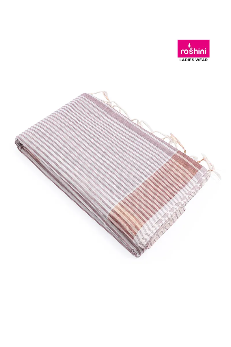 Tissue Woven Striped Saree for Women