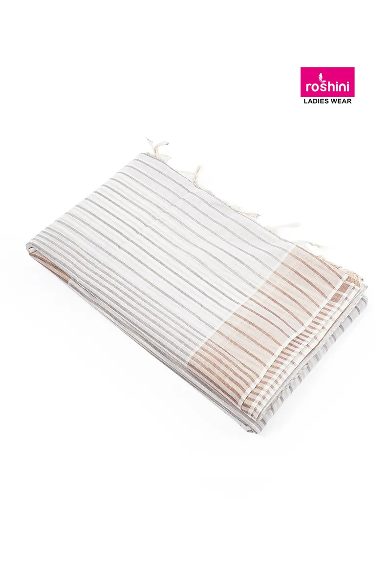 Tissue Woven Striped Saree for Women