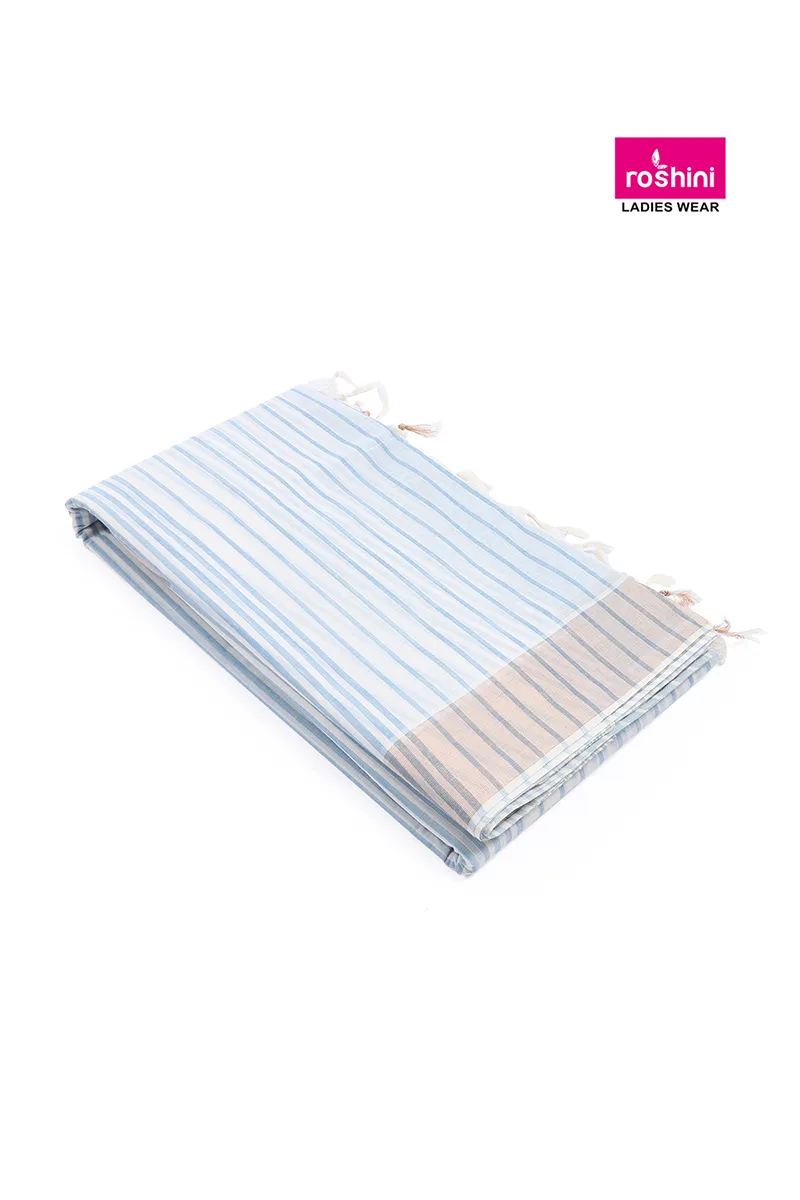 Tissue Woven Striped Saree for WomenCLW00417SKYBLUFRESIZ