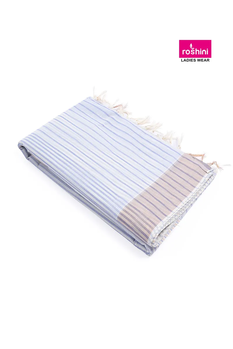 Tissue Woven Striped Saree for WomenCLW00417TEAFRESIZ