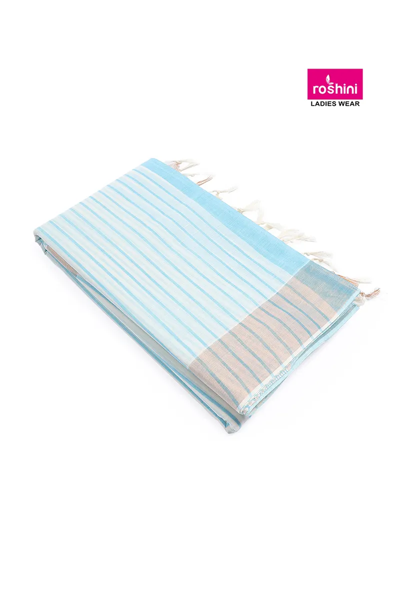 Tissue Woven Striped Saree for WomenCLW00417TURFRESIZ