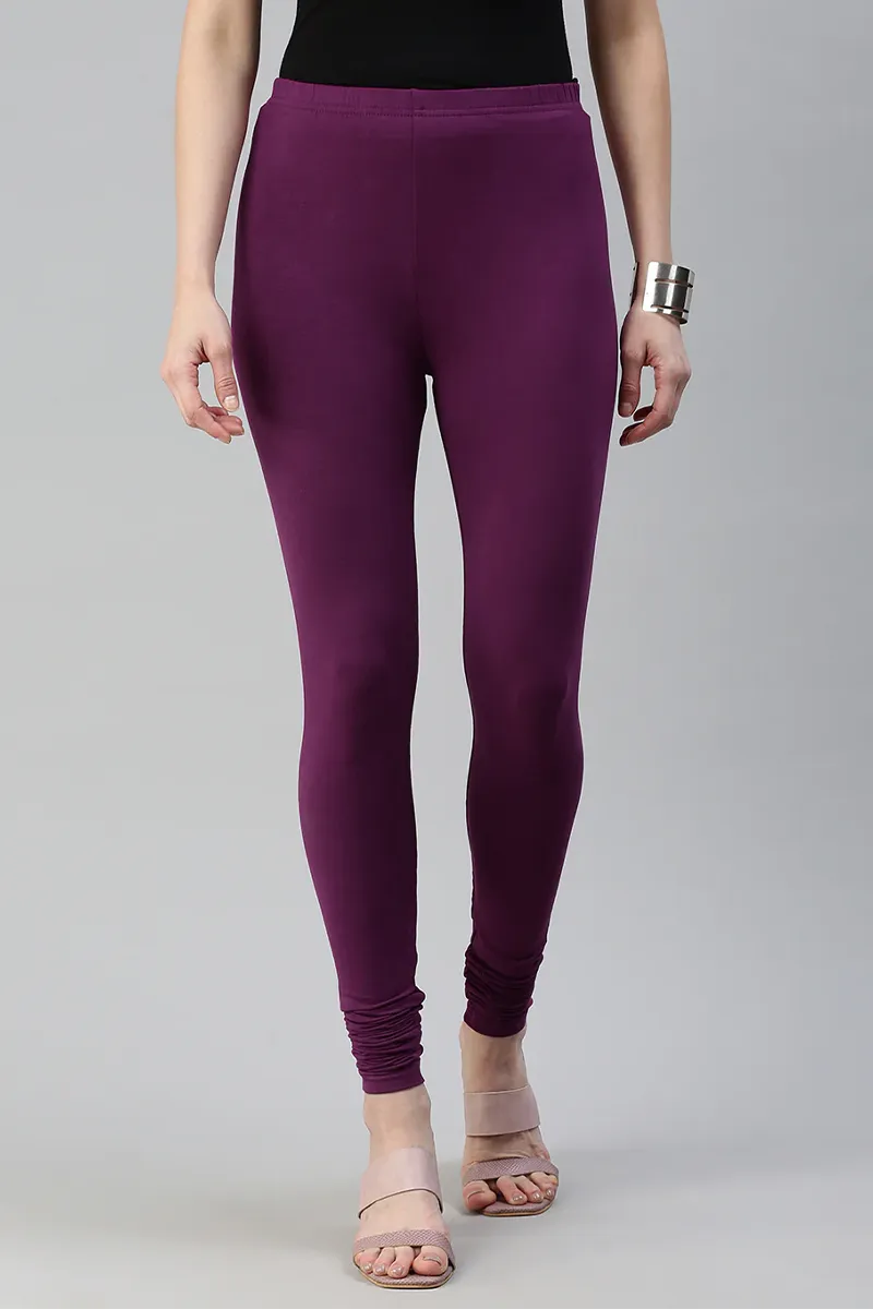 Cotton Lycra Stretchable Churidar Leggings for Women CLW00452WINXXL