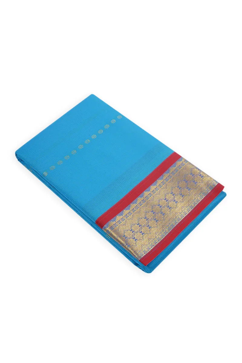 Art Silk Woven Design Saree with Unstitched Blouse for Women CLW00520BLUFRESIZ