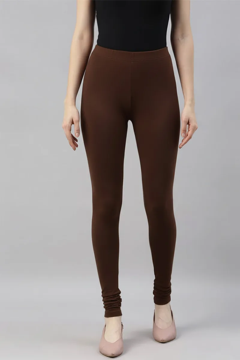 Cotton Stretchable Churidar Leggings for Women CLW00522BROL
