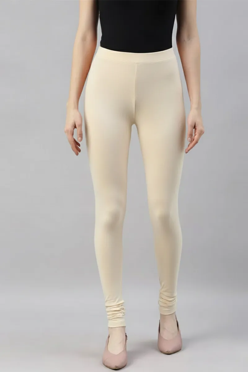 Cotton Stretchable Churidar Leggings for Women CLW00522CRESM