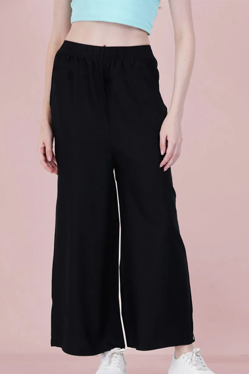 Rayon Solid Palazo for Women 