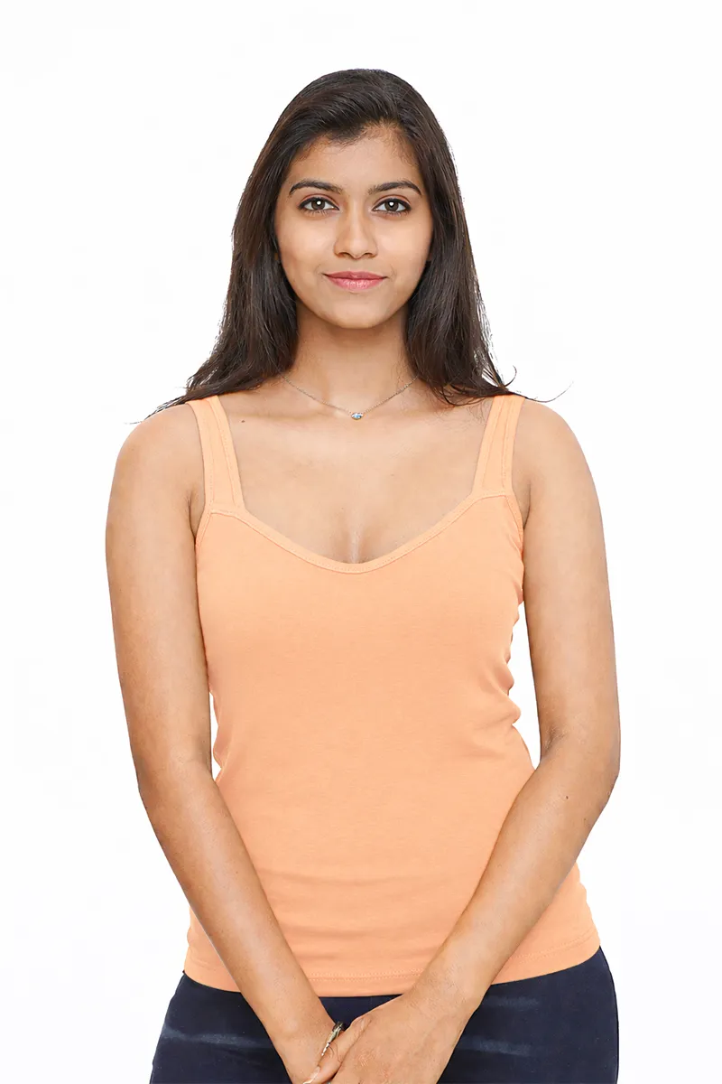 Cotton Solid Camisole for WomenCLW00612ORA85