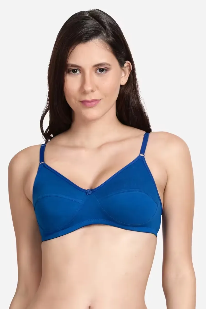 Poomex Cotton Non Padded Bra for Women CLW00614BLU38B