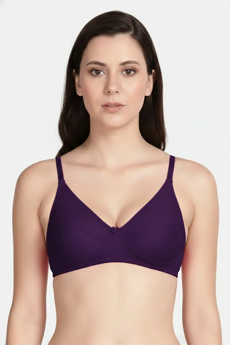 Cotton Non Padded Bra for Women CLW00615PUR100