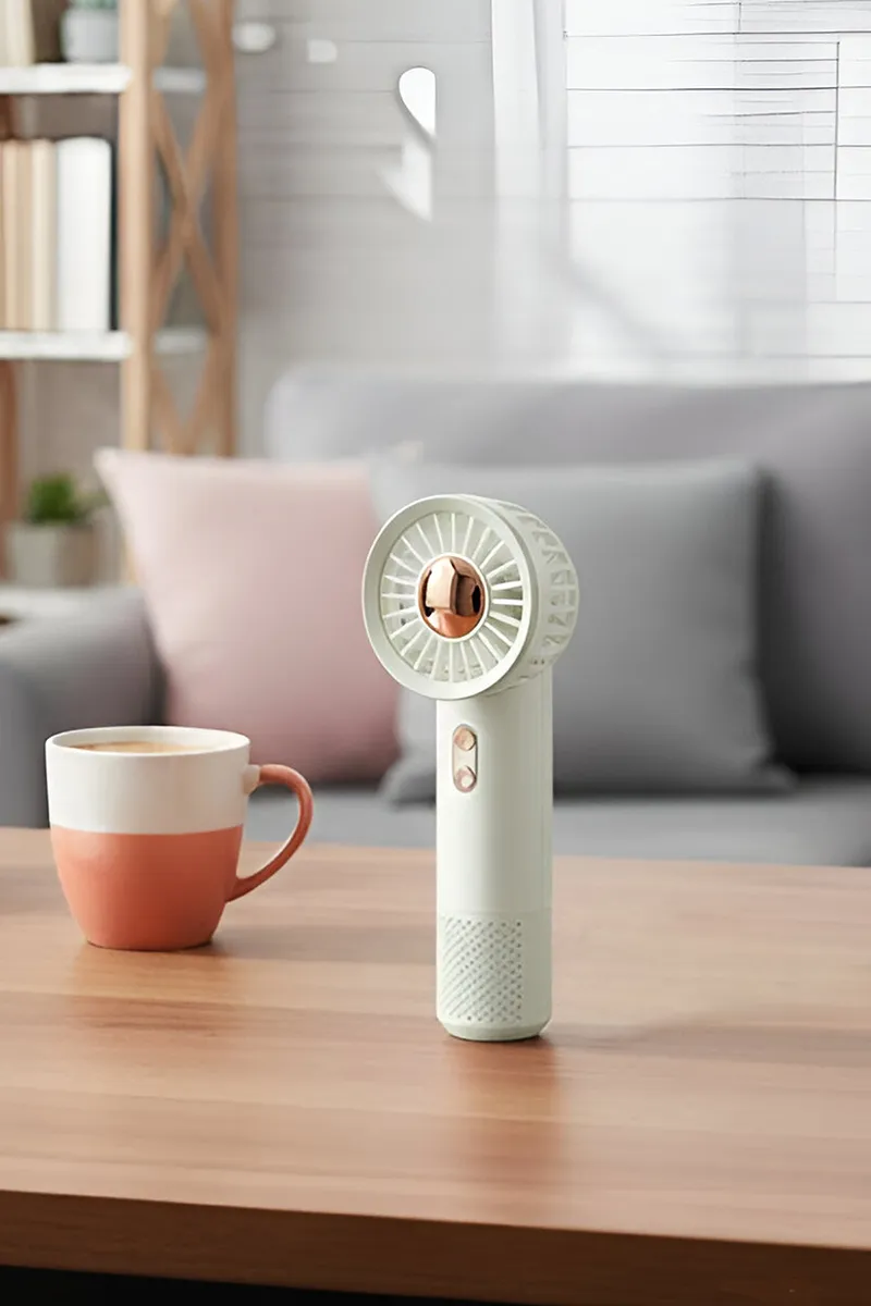 Handheld Mini Fan with USB Charging, Silent Function (Green)