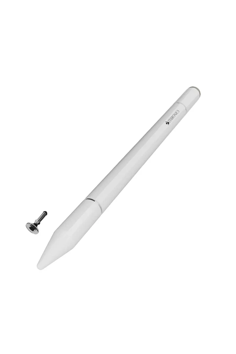 Zebronics Stylus Lite 3-in-1 Lightweight Stylus with Multi-Purpose Tips (White)