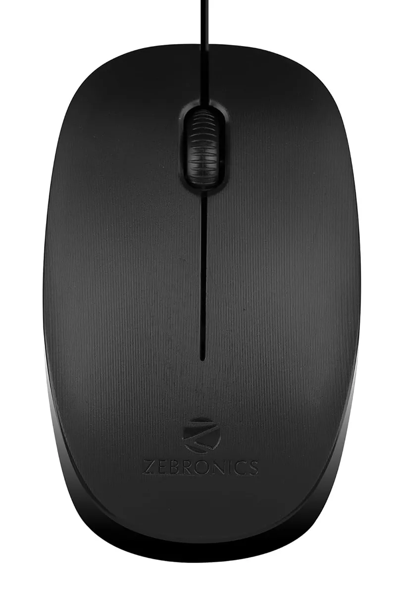 Zebronics Power Wired Mouse with 1200 DPI, USB Interface (Black)