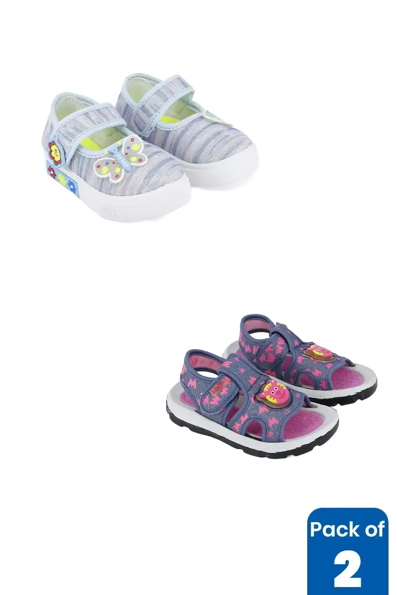 Casual Shoes & Sandals Combo for Girls Kids