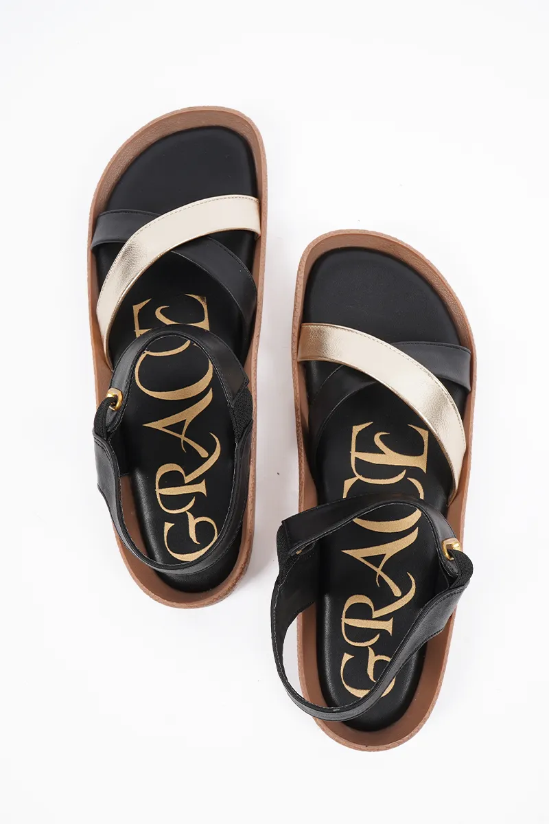 Cross Strap Flat Sandals for Women