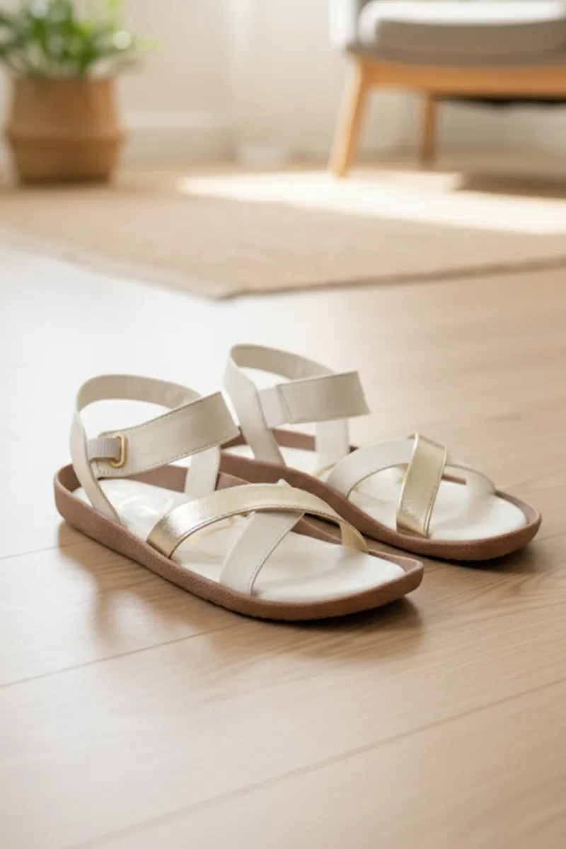 Cross Strap Flat Sandals for Women