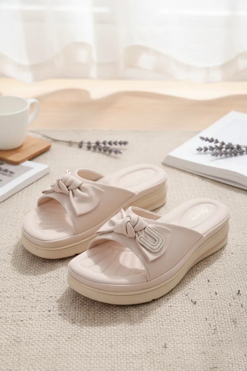 Slip-On Wedge Heel Slippers for Women FWS000010CRE39