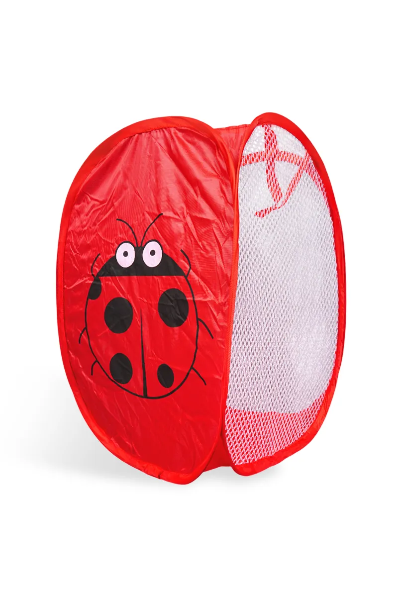 Canvas Printed Laundry Bag, Red - 46x30 Cm