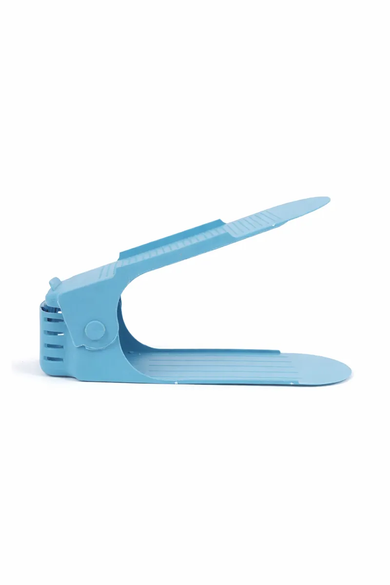 Plastic Adjustable Shoe Holder, Blue - 24 Cm