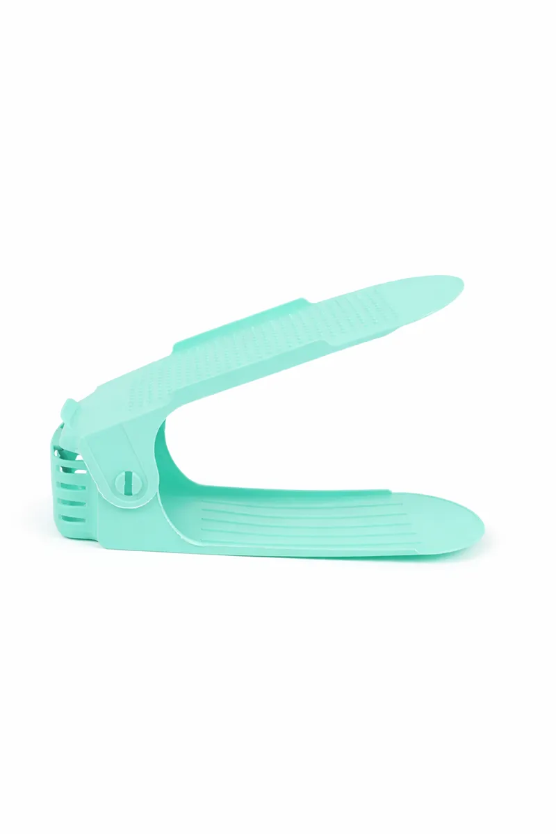 Plastic Adjustable Shoe Holder, Sea Green - 24 Cm