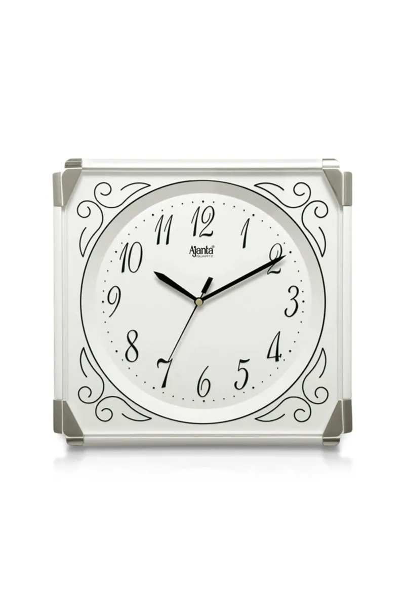 Ajanta Plastic Simple Wall Clock - 387, White - 26 Cm