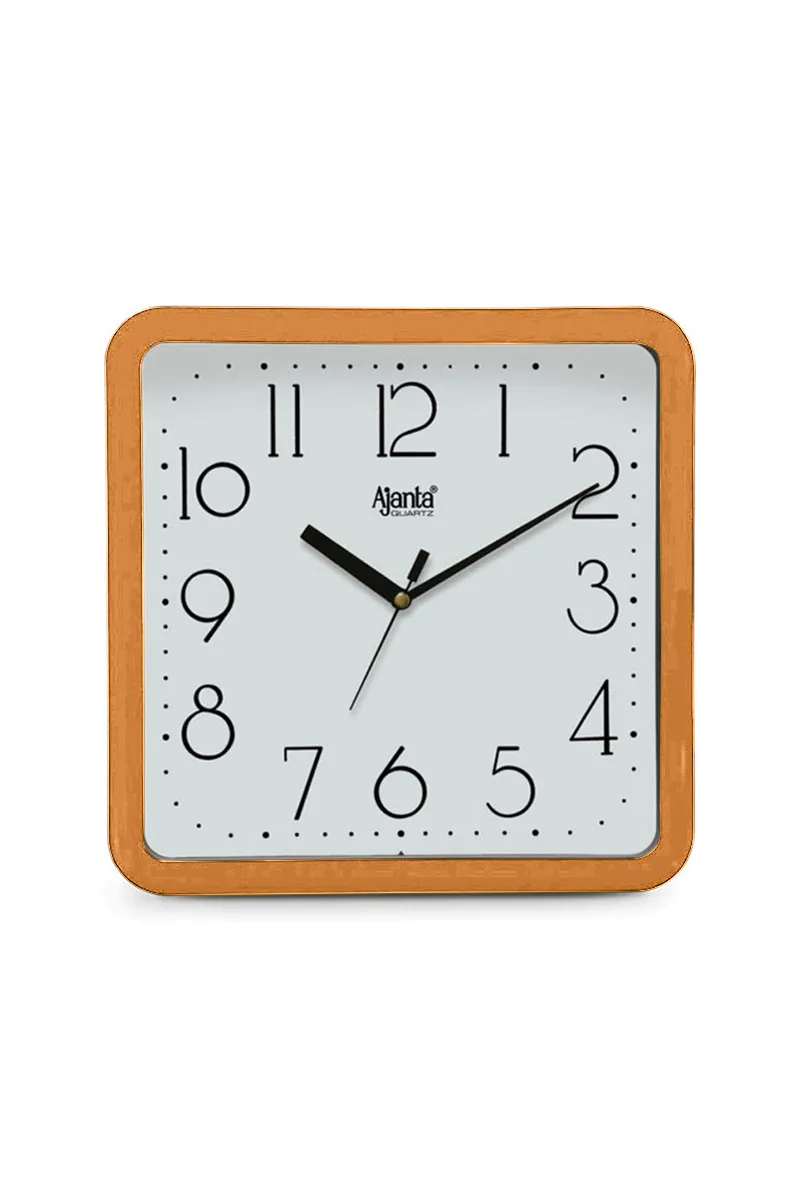 Ajanta Plastic Simple Wall Clock - 677, Orange - 24 Cm