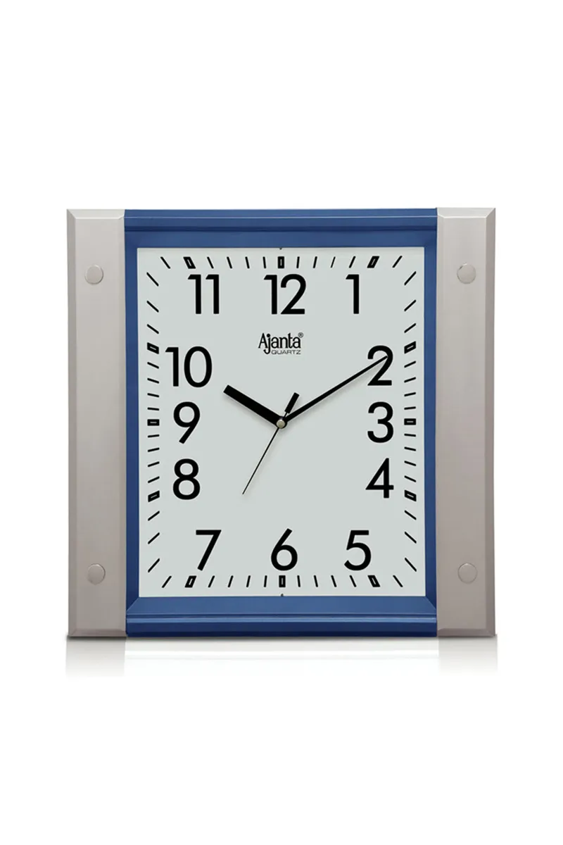 Ajanta Plastic Fancy Wall Clock - 1747, Blue - 32 Cm