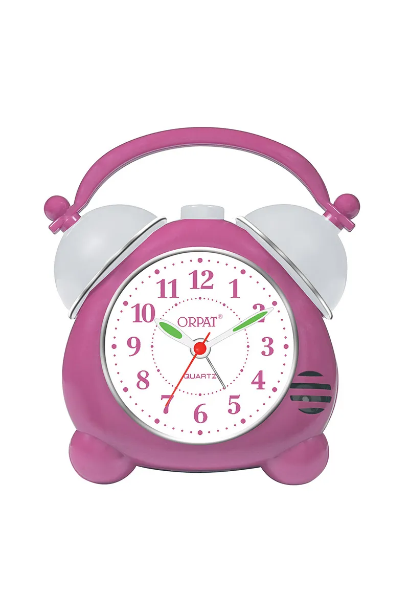 Orpat Plastic Time Piece Buzzer Alarm Clock - 777, Purple - 9x10 Cm HK000181CLOCKPUR