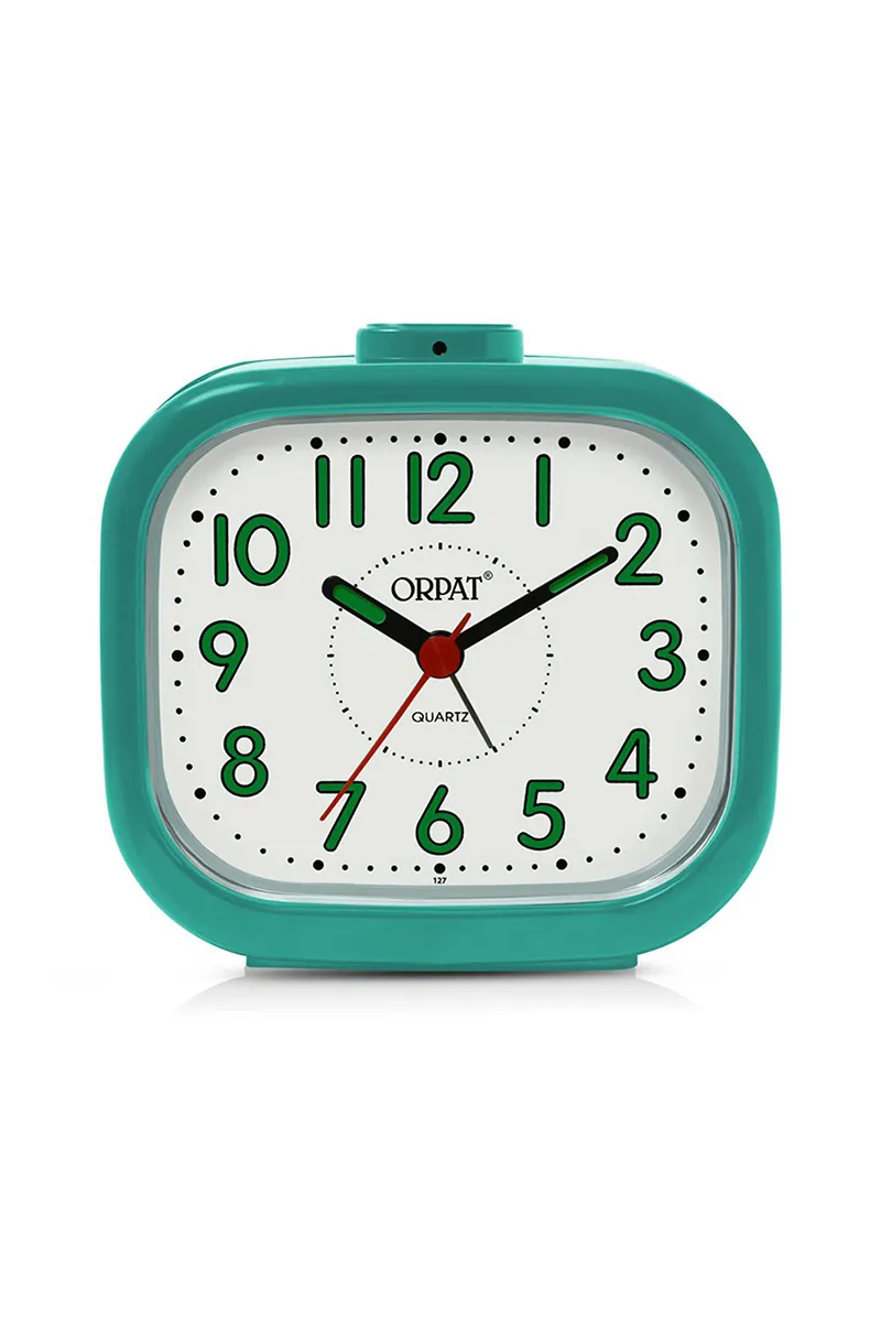 Orpat Plastic Time Piece Buzzer Alarm Clock - 127, Green - 10x18 Cm HK000183CLOCKGRE