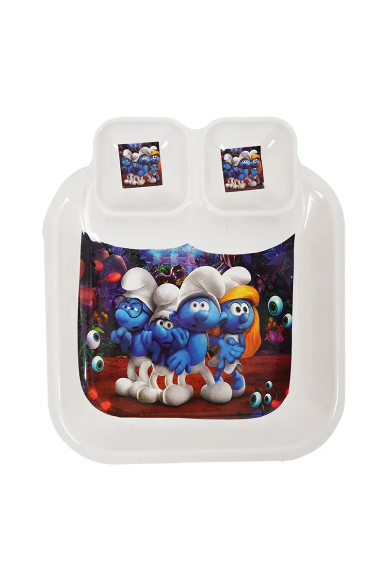 Melamine Chip & Dip Thali, Blue - 28 CM HK000192PLABLU