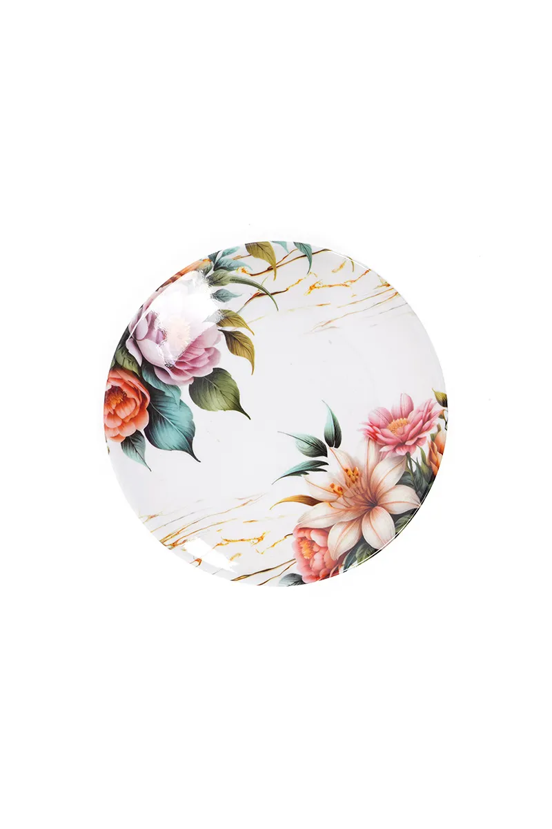 Melamine Vivanta Half Plate, Multicolor - 18 Cm HK000203PLAMCR
