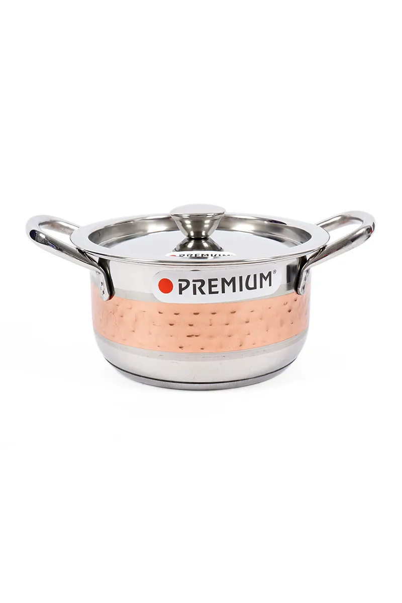 Premium Stainless Steel Dish Set with Lid - 1800 ML