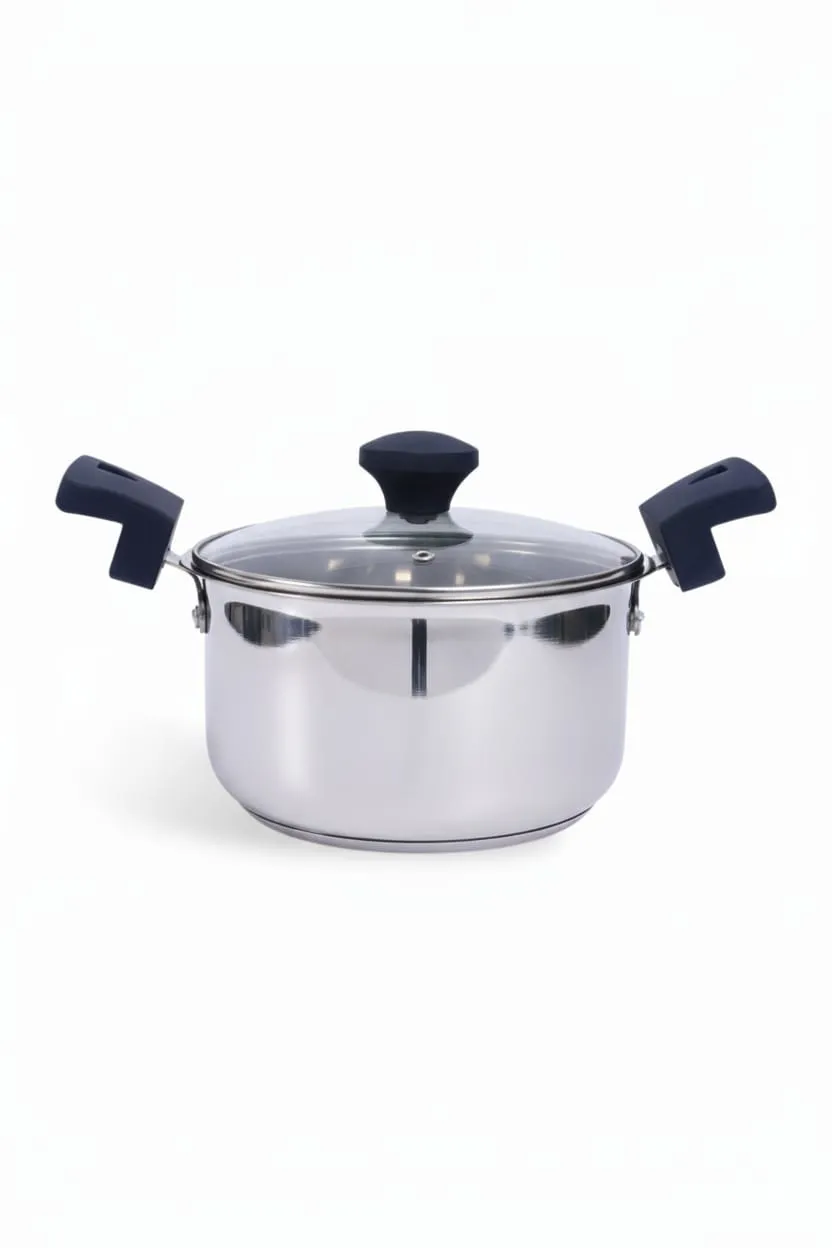 Premium Stainless Steel Inox Dish with Glass Lid - 2200 ML