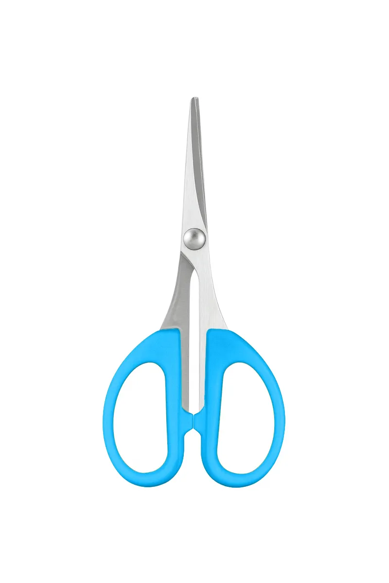 Plastic & Stainless Steel Multipurpose Scissor, Blue - 10 Cm