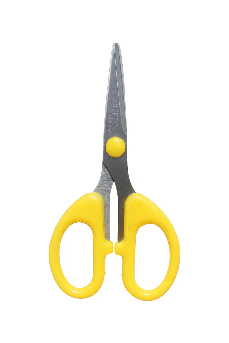 Plastic & Stainless Steel Multipurpose Scissor, Yellow - 13 Cm