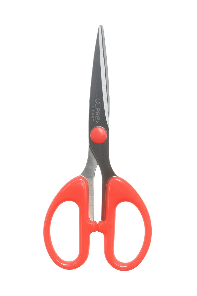 Plastic & Stainless Steel Multipurpose Scissor, Orange - 18 Cm