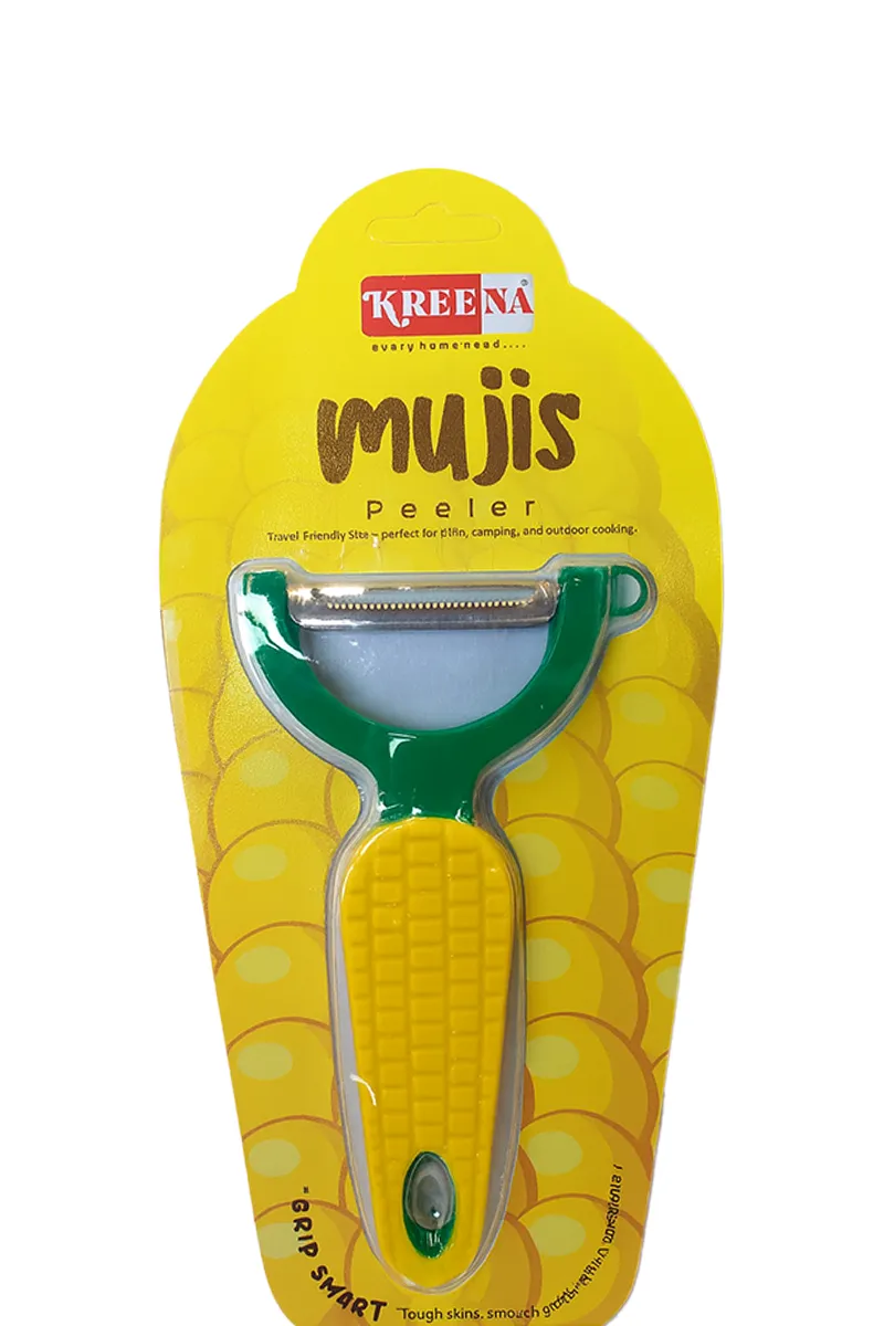 Plastic & Stainless Steel Multiuse Peeler, Yellow - 12 Cm