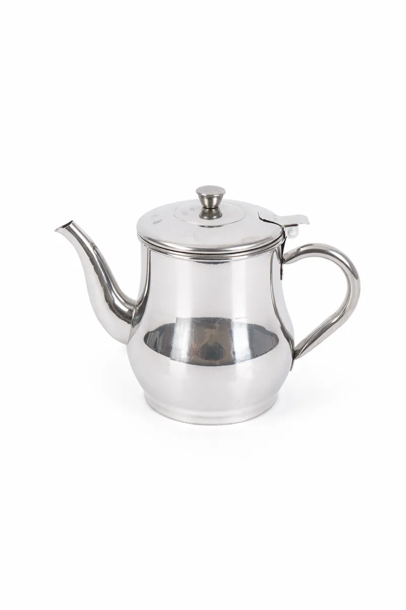 Stainless Steel Ounce / Coffee Pot, Silver - 600 ML