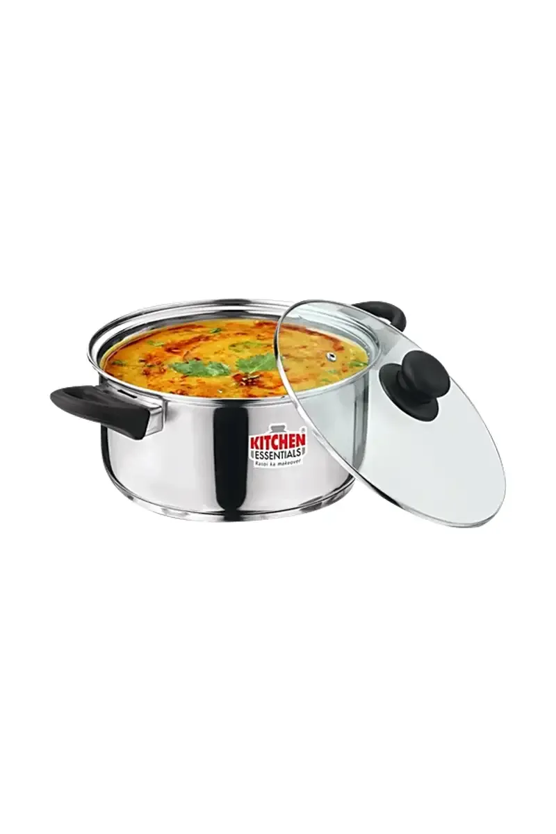 Kitchen Essential Stainless Steel IB Dutch Oven with Lid - 2 Ltr