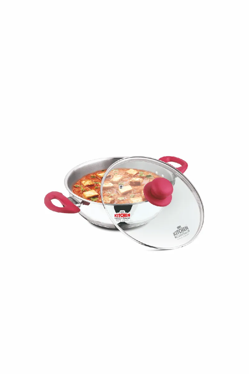 Kitchen Essential Perpetua Stainless Steel IB Kadai with Lid - 2.25 Ltr
