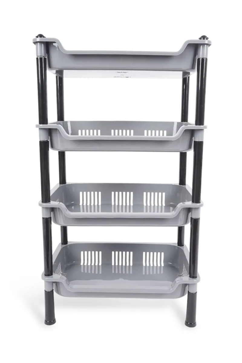 Joyful Plastic Rectangle 4 Layer Storage Rack - 66 Cm