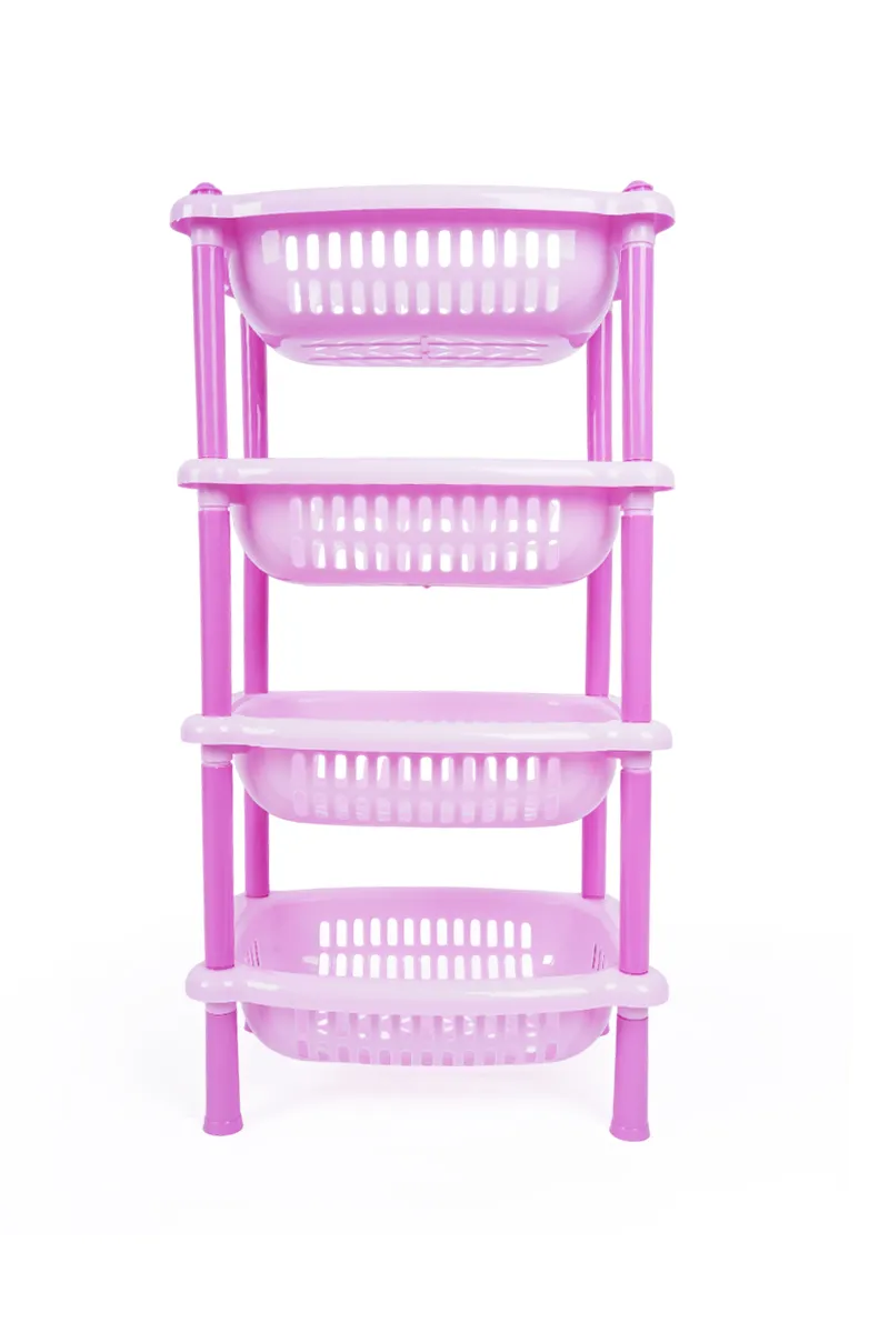 Joyful Plastic Oval 4 Layer Storage Rack - 64 Cm