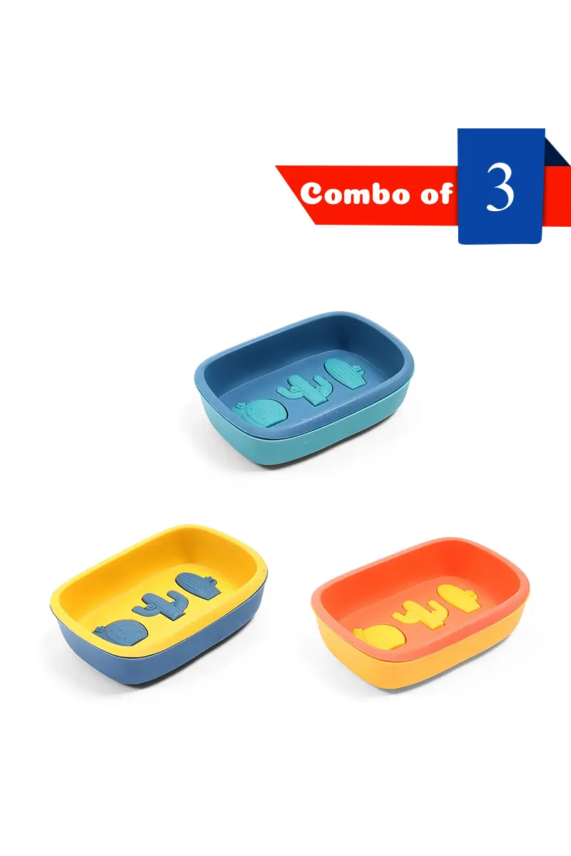 Plastic Soap Case - Combo of 3