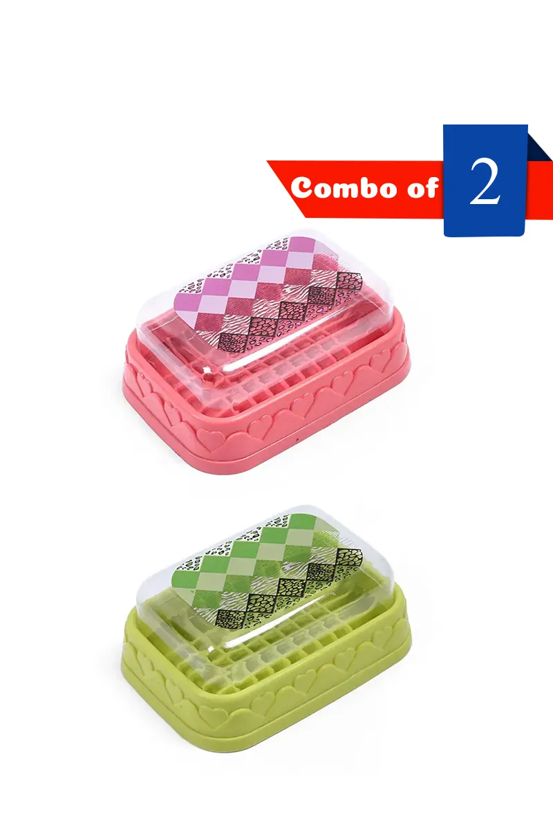 Plastic Soap Case - Combo of 2